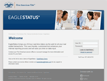 Tablet Screenshot of eaglestatus.firstam.com