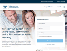 Tablet Screenshot of homewarranty.firstam.com