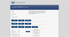 Desktop Screenshot of netsheet.firstam.com